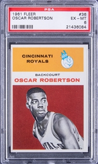 1961/62 Fleer #36 Oscar Robertson Rookie Card – PSA EX-MT 6